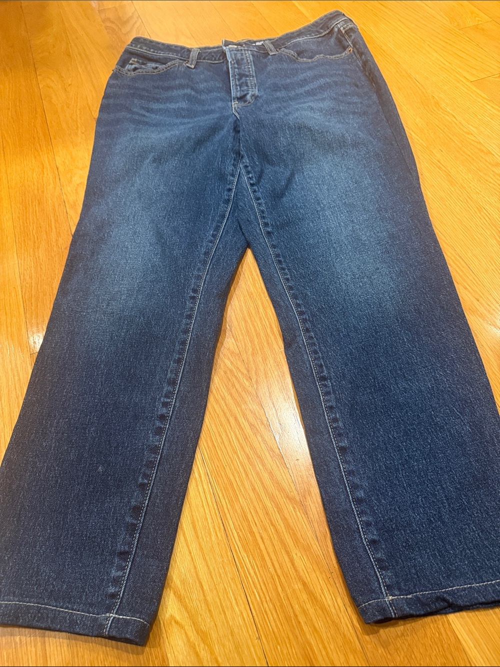 Old Navy high-Rise OG straight button fly jeans size 12 .